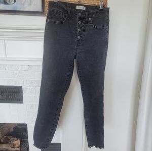 Madewell 10" High Rise Skinny Jeans Button Fly Women's Size 27